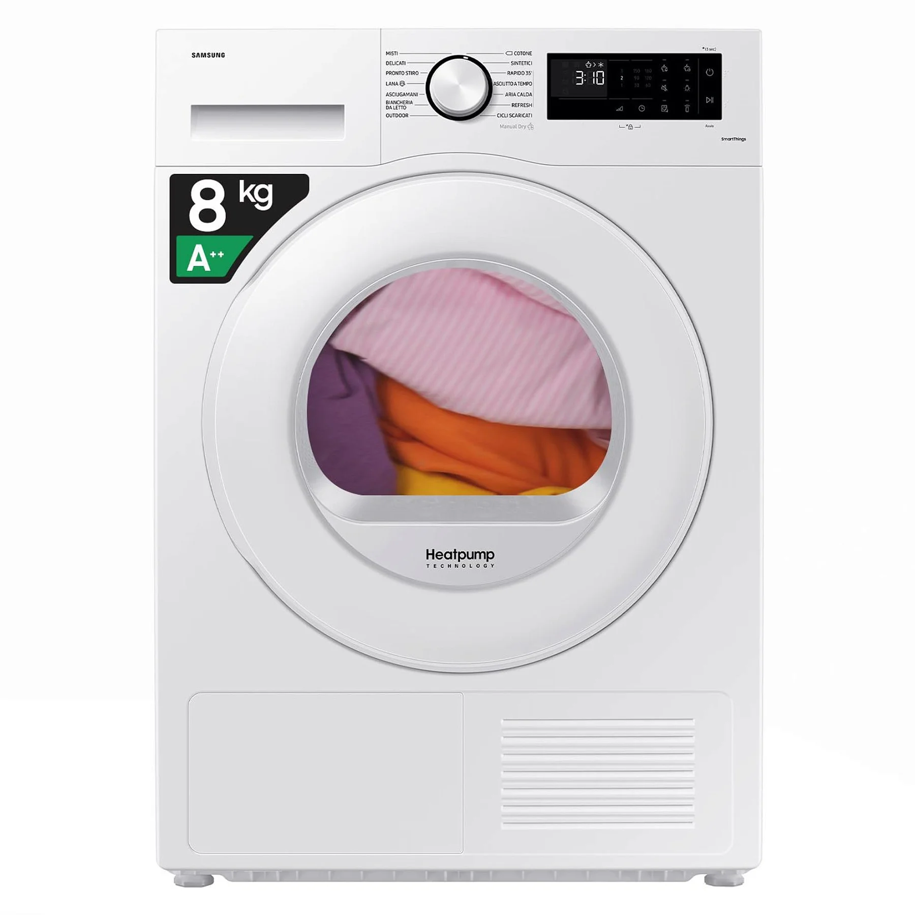 Сушильная машина с тепловым насосом Samsung DV80CGC0B0TE (60-65см / 8кг / OptimalDry / Wi-Fi)-0