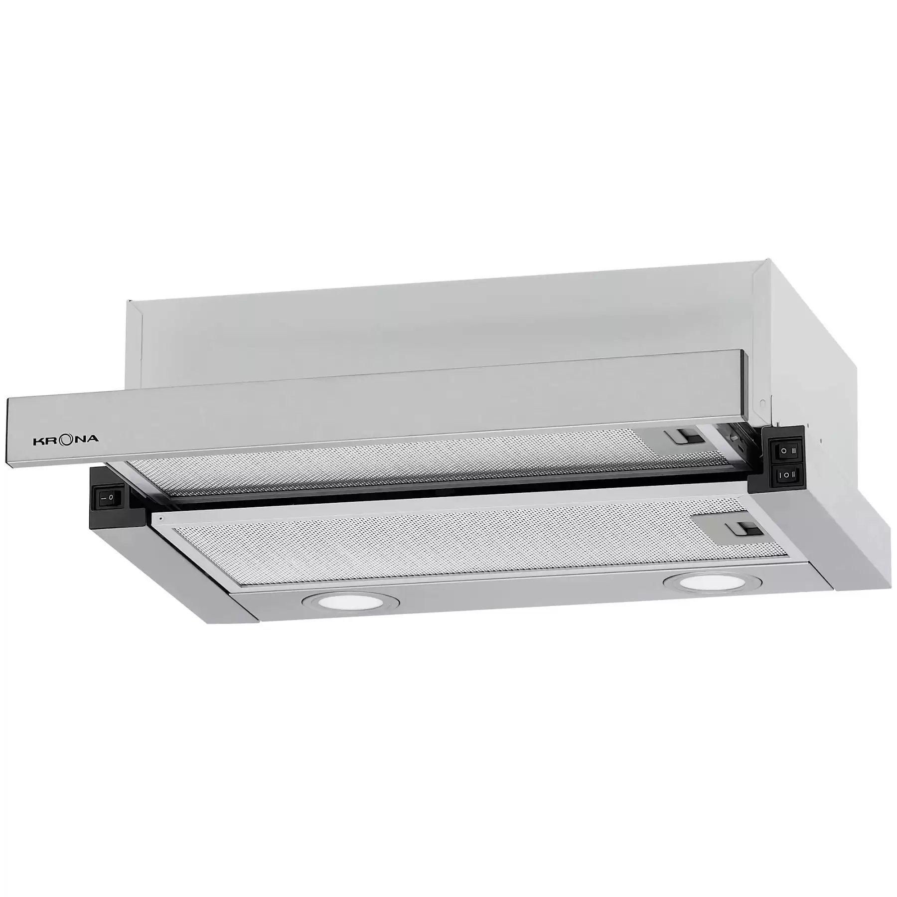 Вытяжка телескопическая KRONA KAMILLA T 500 INOX (500 м³/ч / 80 Вт / LED освещение 2x1,5 Вт / ширина - 49,7 см / нерж. сталь / металл)-0
