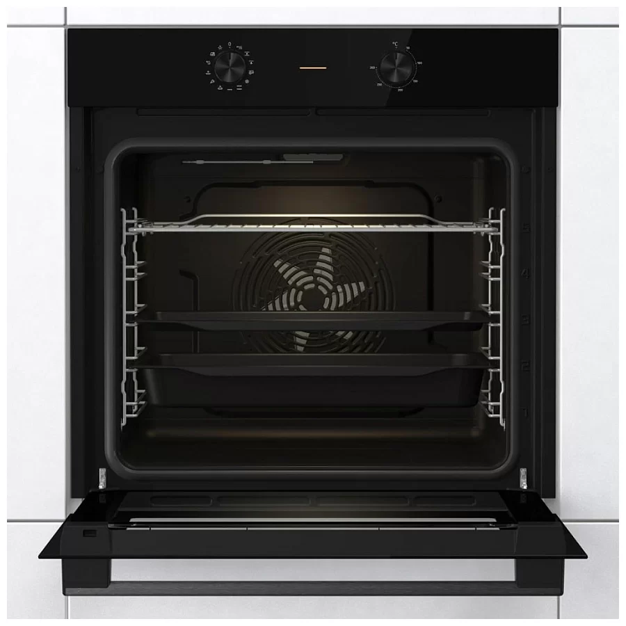 Духовой шкаф Gorenje BO6717E03BG (Essential / 77 л / до 300 °C / Чёрный, стекло / AquaClean / PerfectGrill / съемные направляющие / А)-2
