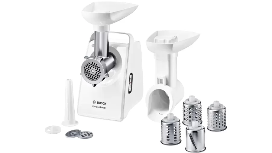 Мясорубка Bosch MFW3X14W (2000 Вт/ 2,5 кг/мин/ реверс/ белый)-0