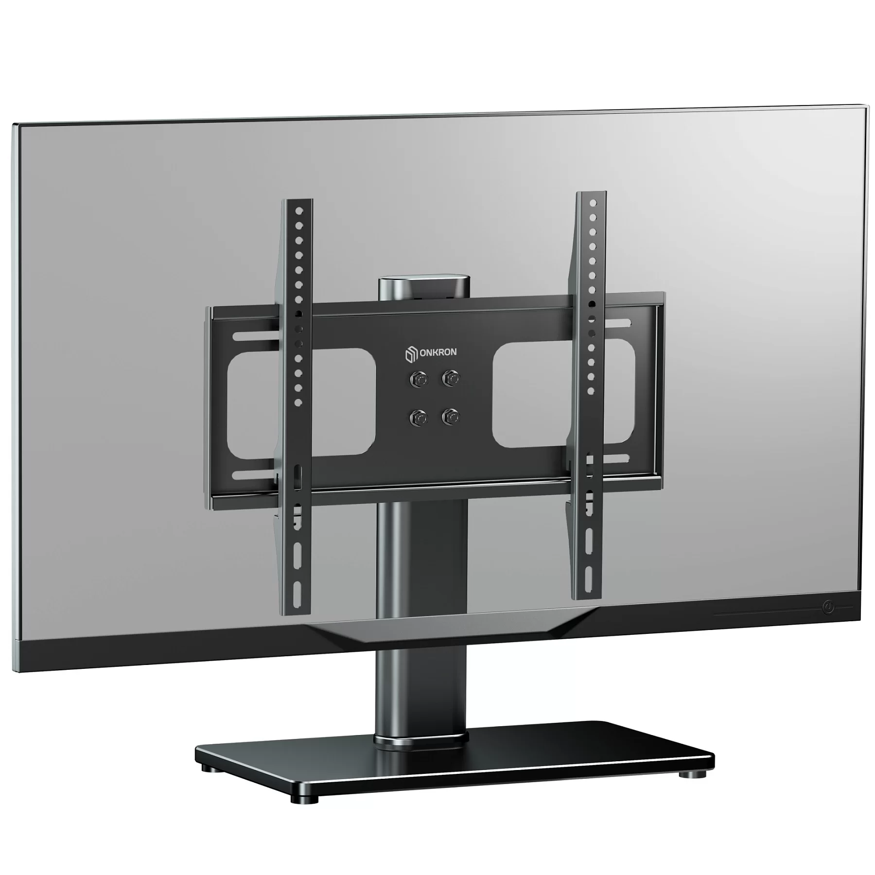 Подставка для ТВ ONKRON PT1 чёрный, для 26"-55", фиксированный, нагрузка до 35 кг,штанга 59,4 - 67,4 см, основание 43*42*0,1 см)-0