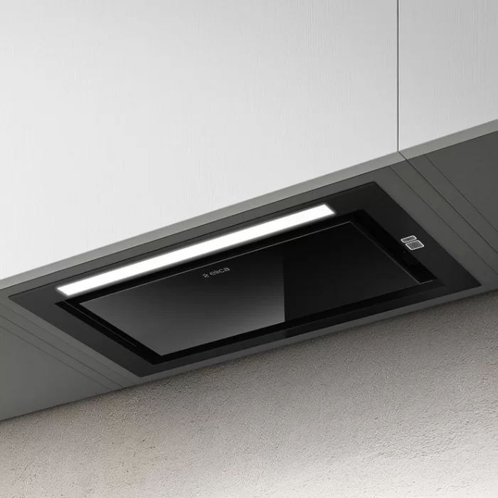 Вытяжка полновстраиваемая Elica Hidden 2.0 @ BLGL/A/52 (1300 м³/ч / 280 Вт / LED освещение 1x7 Вт / ширина - 51.4 см / ElicaConnect (Wi-Fi) / Чёрный)-0