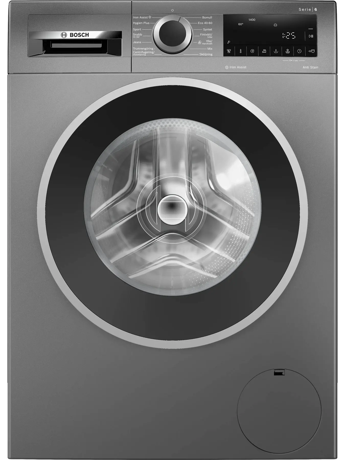 Стиральная машина Bosch WGG244ZSSN (Serie6 / 58,8-63,2см / 9кг / 1400об / SpeedPerfect / IronAssist / EcoSilence Drive / PreSoaking / A+++ / Серый)-0