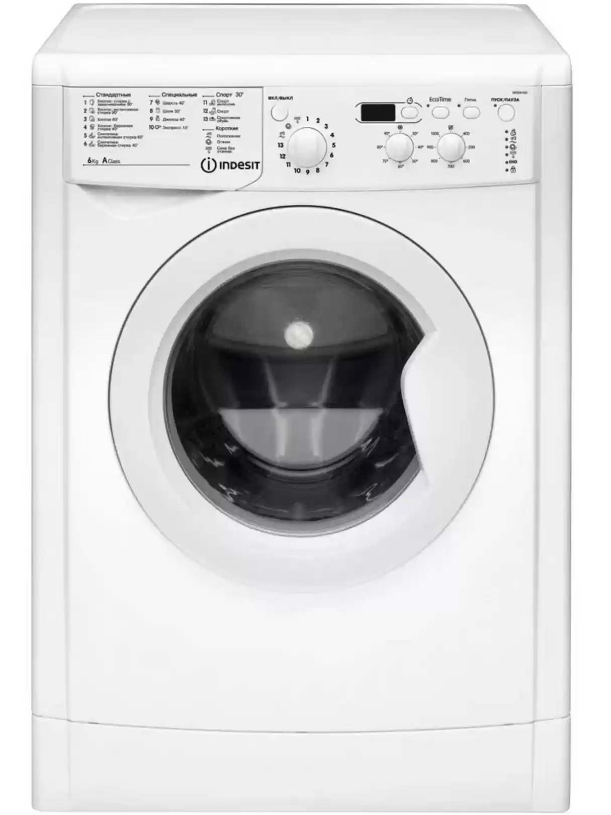 Стиральная машина Indesit IWSD 6105 (CIS).L (42 см / 6кг / 1000об / Eco Time / A)-0