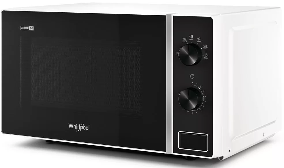 Микроволновая печь Whirlpool MWP 101 W (20 л, 700 Вт, переключатели поворотный механизм, белый/черный)-0