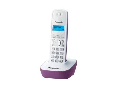Телефон Panasonic KX-TG1611RUF(Белый, сиреневый)-0