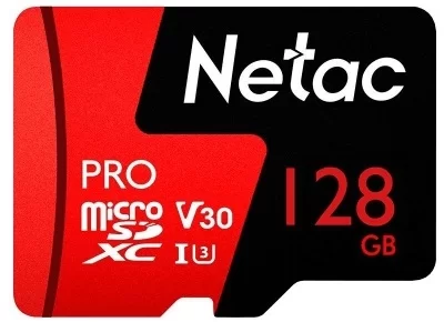 Память micro Secure Digital Card 128Gb class10 V30 UHS I U3 Netac / c адаптером SD /NT02P500PRO-128G-R/-0