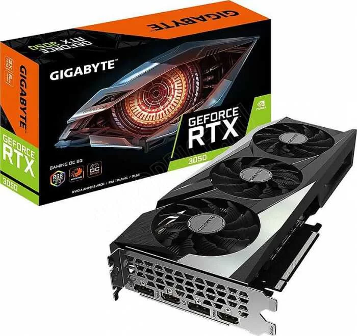 RFB Видеокарта Gigabyte GeForce RTX 3050 GAMING OC 8GB GDDR6 (GV-N3050GAMING OC-8GD) XXXX/14000MHz 2*DP, 2*HDMIСК000034162 SN221901015954-0