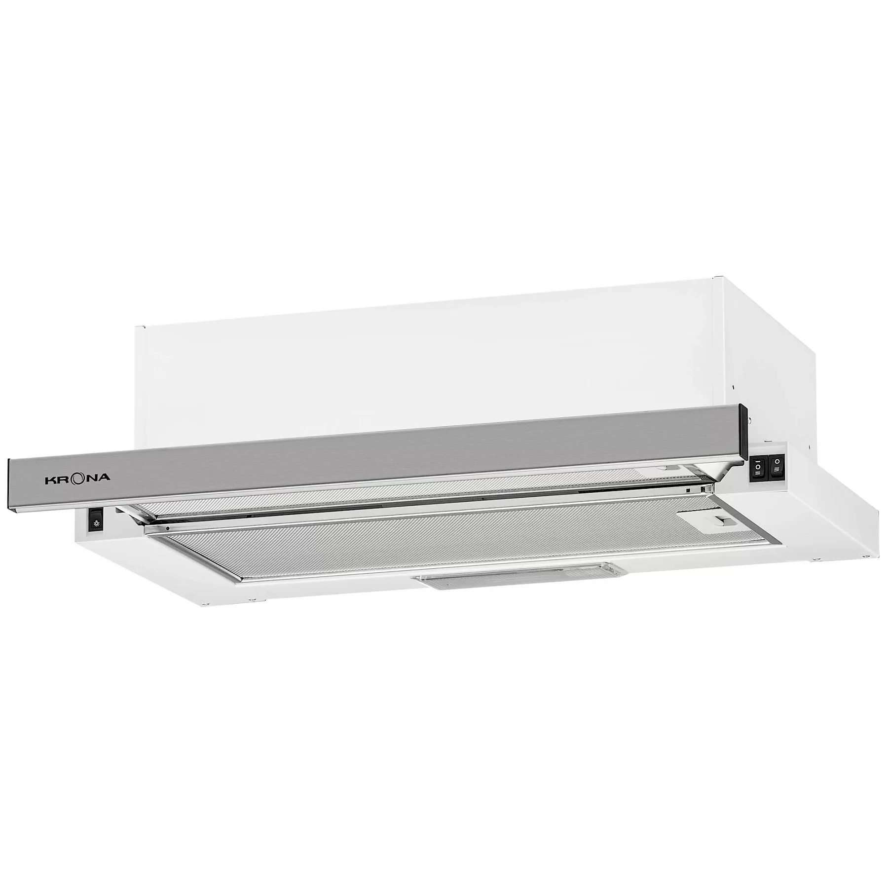Вытяжка телескопическая KRONA KAMILLA 600 EVO 1IX (527 м³/ч / 110 Вт / LED освещение 1x3 Вт / ширина - 60 см / нерж. сталь / металл)-0