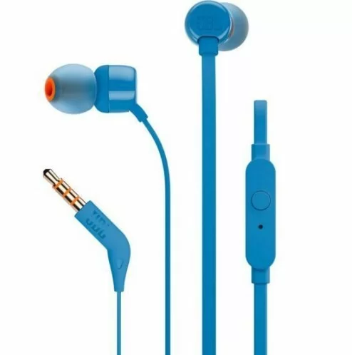Наушники с микрофоном JBL T110 Blue-0