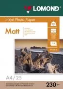 Бумага матовая A4 Lomond 230г/м2, 25лист. (0102050)-0
