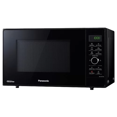 Микроволновая печь Panasonic NN-GD37HBZPE (23 л, 1000 Вт, переключатели поворотный механизм, сенсор, гриль, дисплей, черный)-0