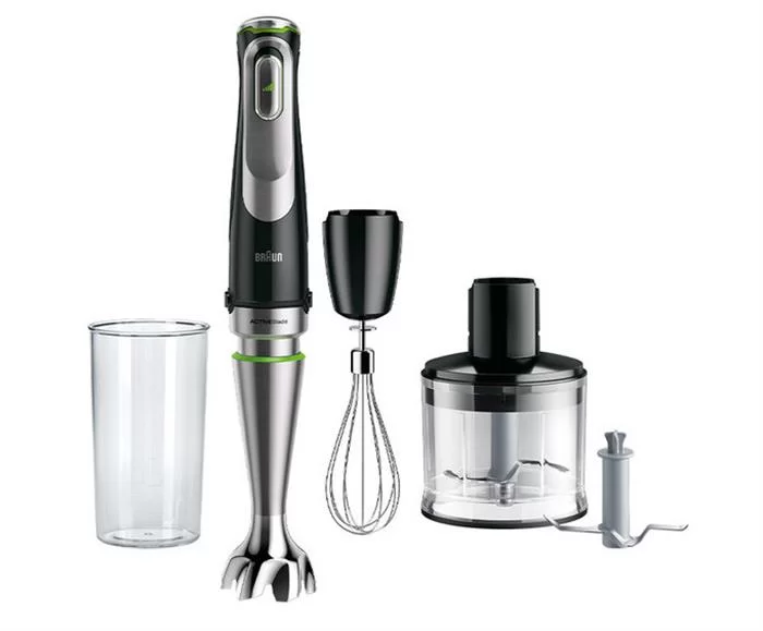 DSP Блендер Braun Multiquick 9 MQ9135XI (1200 Вт/ скоростей 3/ турборежим/ венчик, 2X измельчитель, стакан)-0