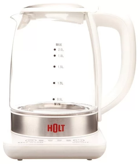 Чайник HOLT HT-KT-001 (2200Вт / 2л / стекло / белый)-0