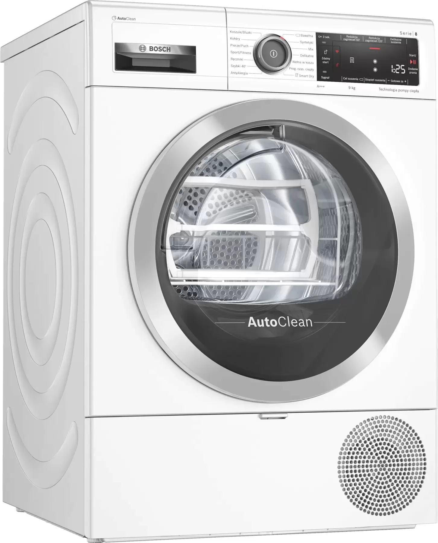 Сушильная машина с тепловым насосом Bosch WTX87MH0PL (Serie8 / 61,3см / 9кг / TouchControl / AutoDry / AntiVibration Design / А+++)-0
