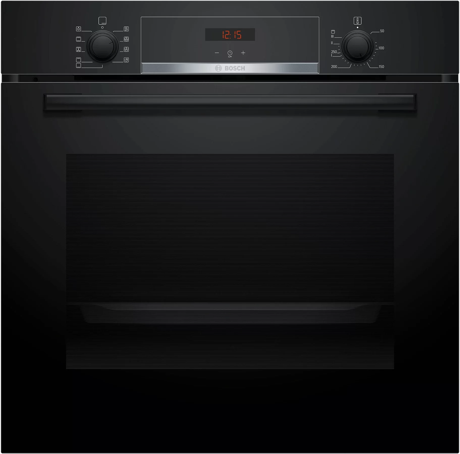 Духовой шкаф Bosch HBA534EB3 (Serie4 / 71 л / до 275 °C / Чёрное стекло / Гриль / телескоп. направляющие(x1) / Катализ / SoftClose / A+)-0