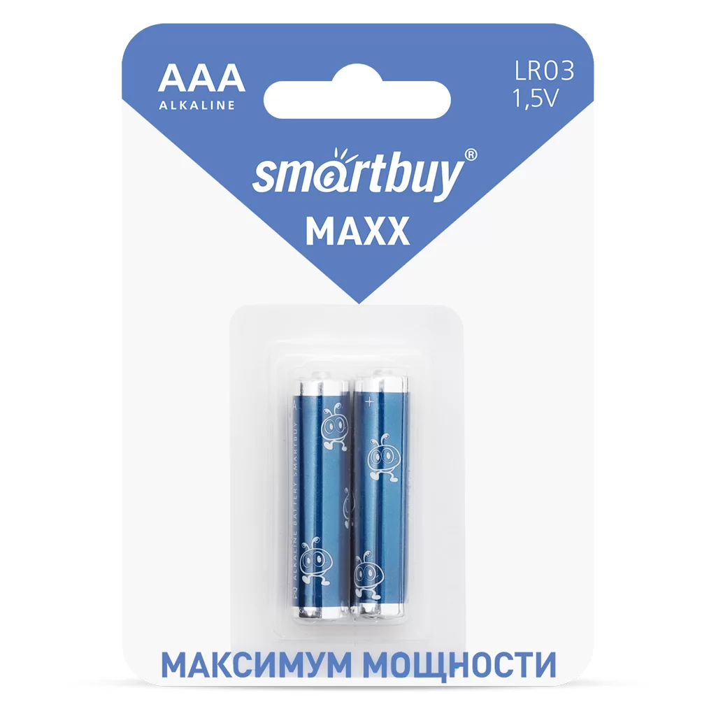 Батарейки BL2 Smartbuy MAXX LR03/2B (24/240) (SBBM-3A02B) алкалиновая BL2 (цена за 2 шт.)-0