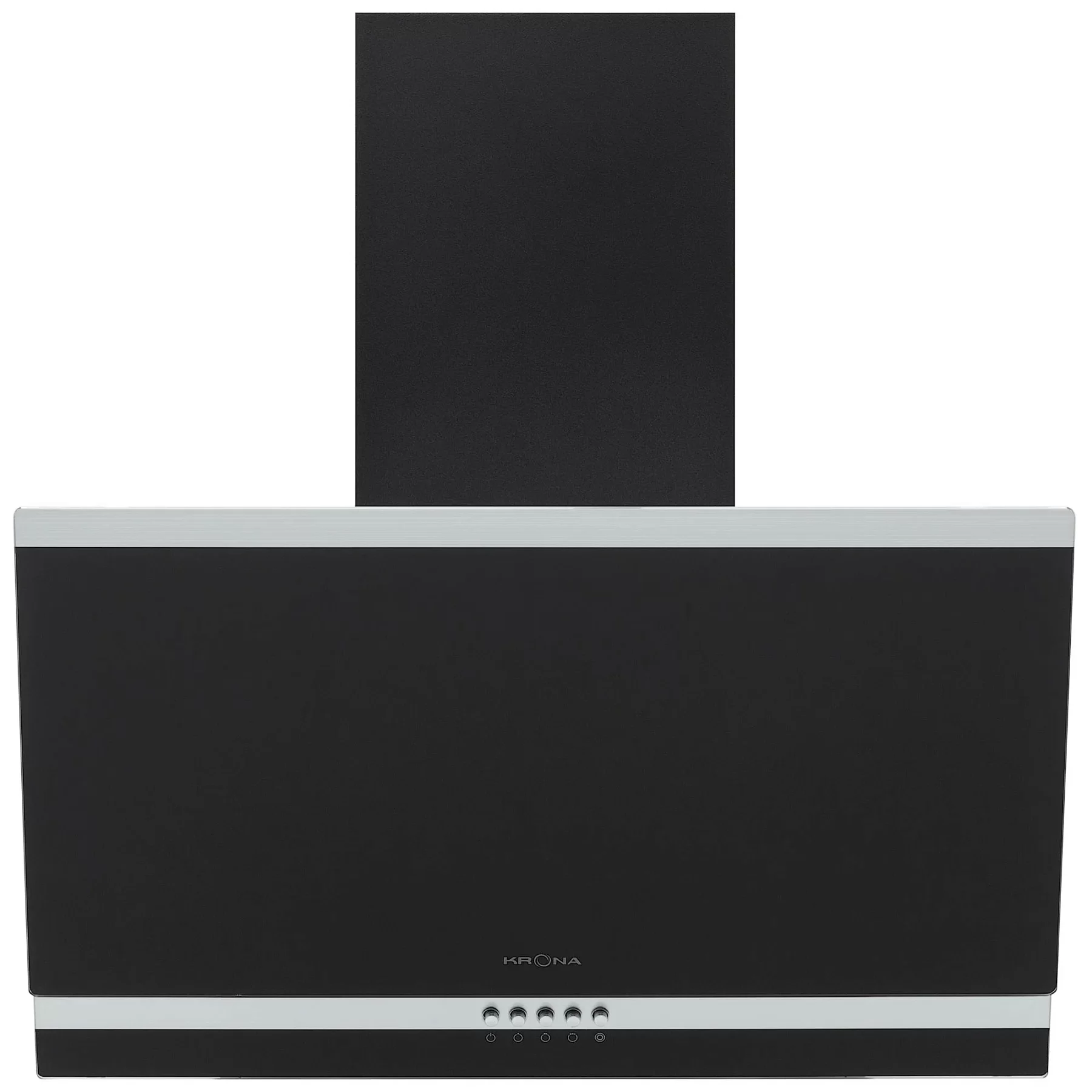 Вытяжка наклонная KRONA IRMA A 600 black PB (1000 м³/ч / 100 Вт / LED освещение 2x1 Вт / ширина - 59.5 см / чёрное стекло)-0
