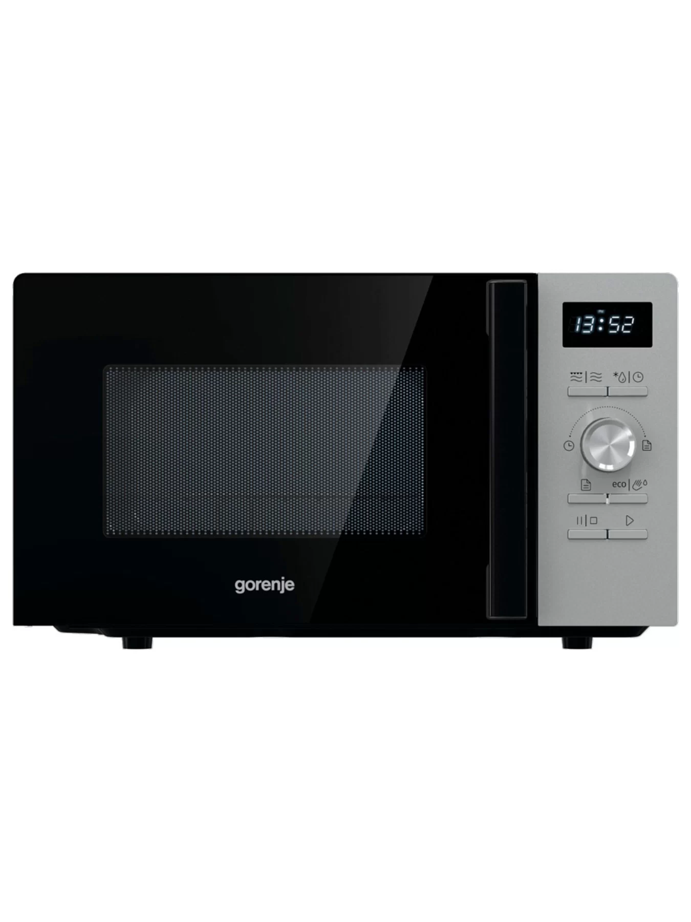 Микроволновая печь Gorenje MO20A4XH (Advanced / 20 л, 800 Вт, переключатели кнопки + поворотный механизм, гриль 1000 Вт, серебристый/черный)-0