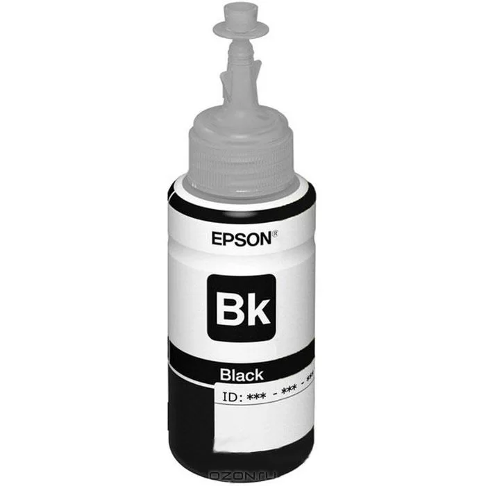 C13T66414A Контейнер Epson C13T66414A L100 Black (ёмкость с чернилами 70мл)-0