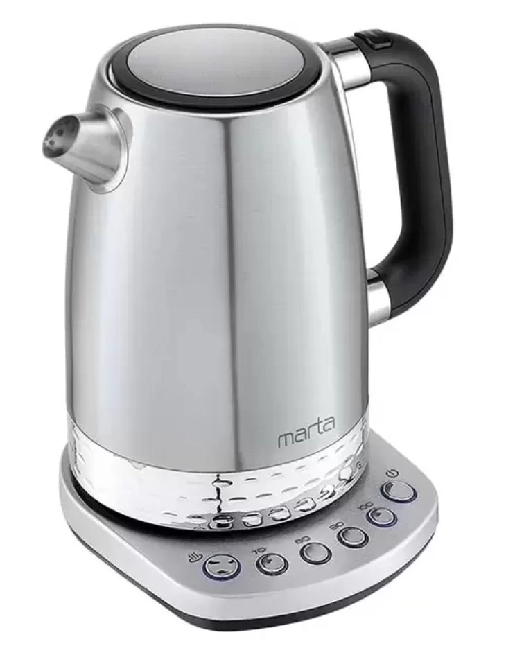 Чайник MARTA MT-4572 (2200Вт / 1,8л / металл / контроль температуры)-0