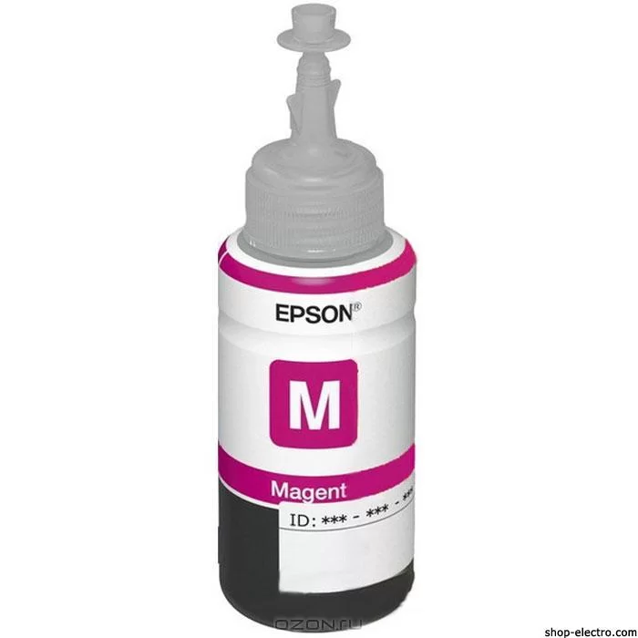 C13T66434A Контейнер Epson C13T66434A L100 Magenta  (ёмкость с чернилами 70мл)-0