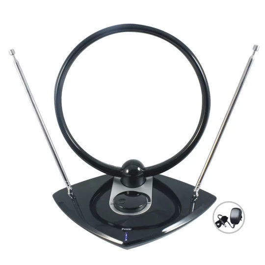 Антенна комнатная с усилителем МВ+ДМВ AV-962A-0