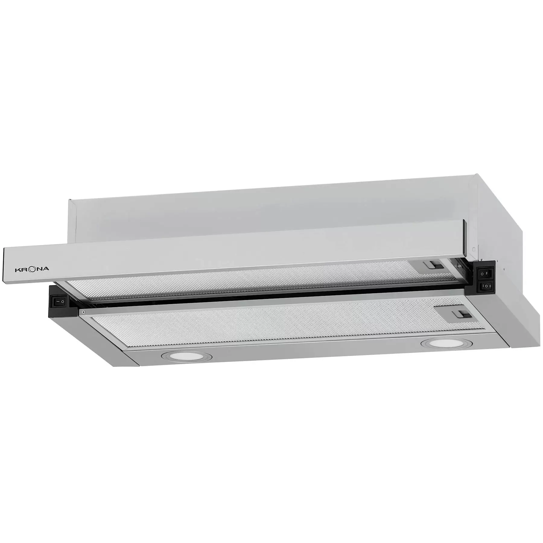 Вытяжка телескопическая KRONA KAMILLA T 600 INOX (500 м³/ч / 80 Вт / LED освещение 2x1,5 Вт / ширина - 59,7 см / нерж. сталь / металл)-0