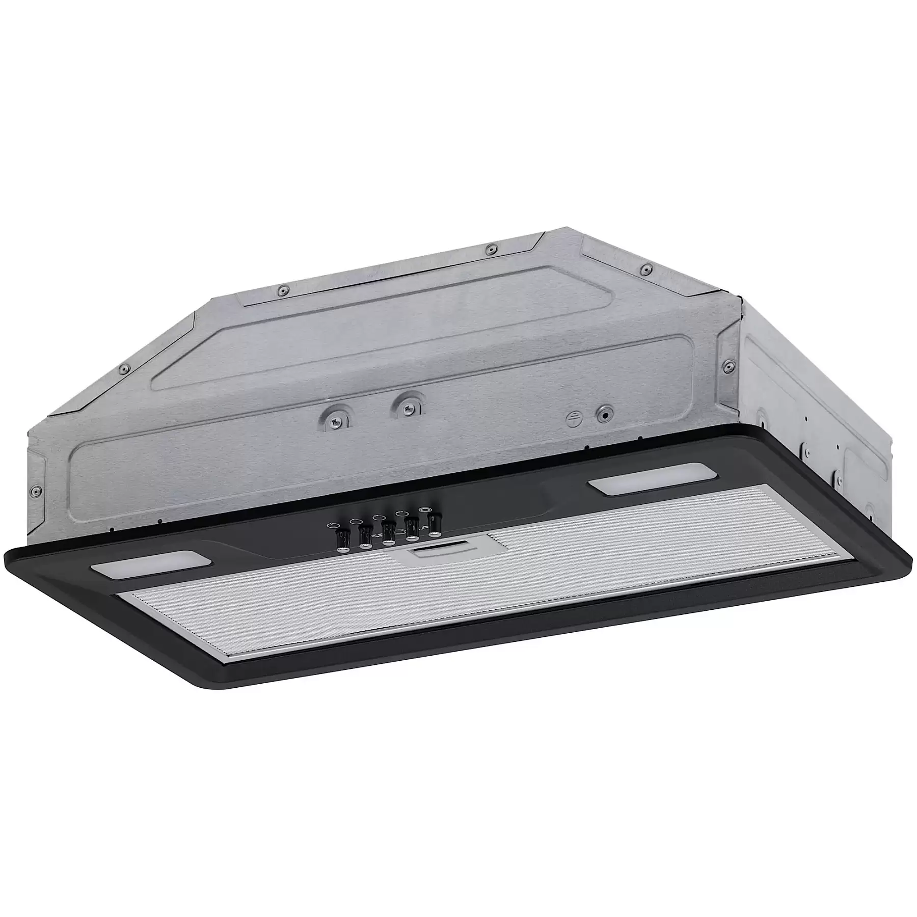 Вытяжка полновстраиваемая KRONA KATE 600 BLACK PB V2 (850 м³/ч / 90 Вт / LED освещение 2x1 Вт/ ширина - 52,5 см / чёрный / металл)-0