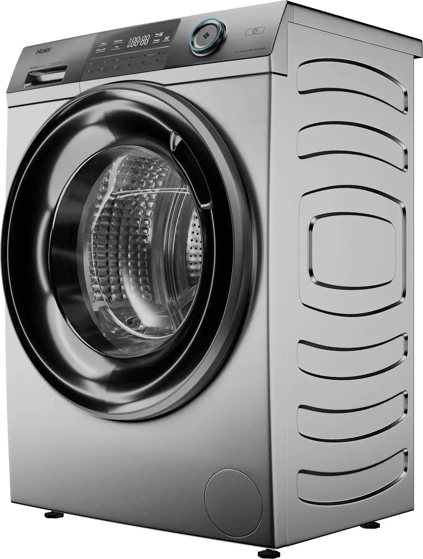 Стиральная машина Haier HW80-BP14969BS (50,5 см / 8кг / 1400об / пар / Smart Dual Spray / Invertor / A+++ / Серебро)-0