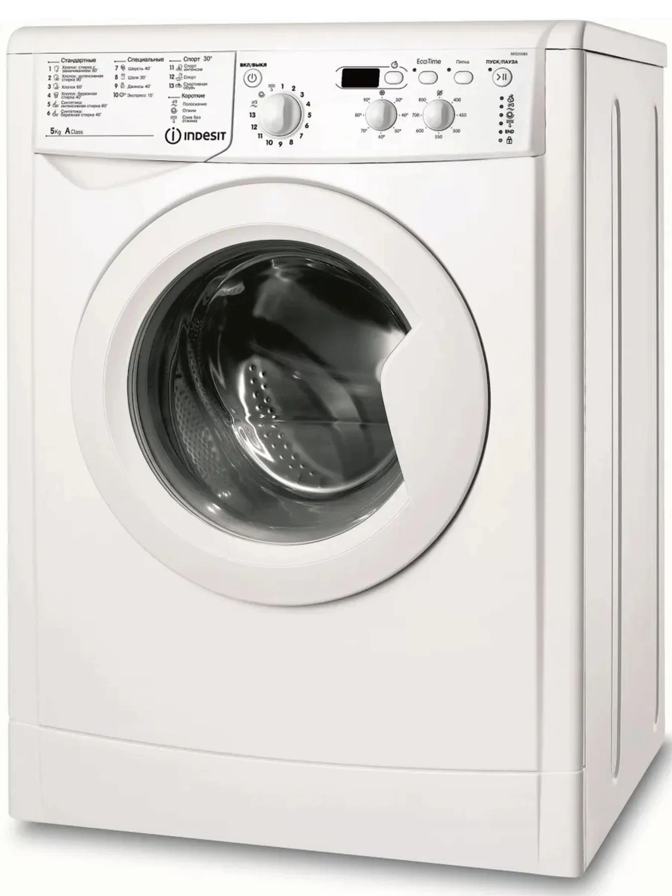 Стиральная машина Indesit IWSD 5085 (CIS) (42 см / 5кг / 800об / Eco Time / A)-0
