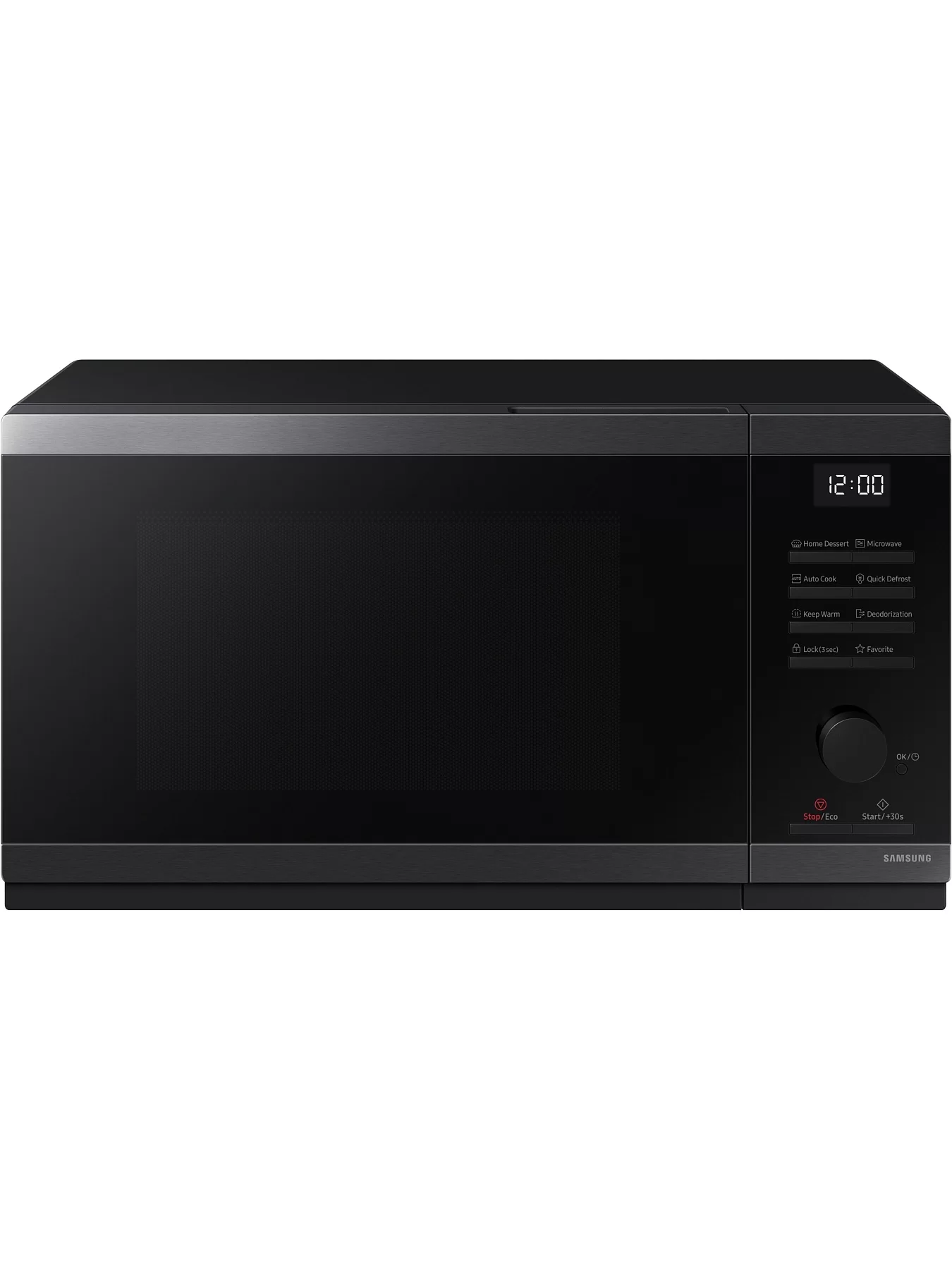 Микроволновая печь Samsung MS23DG4504GGE2 (23 л, 800 Вт, переключатели поворотный механизм, кнопки, дисплей, черный)-0