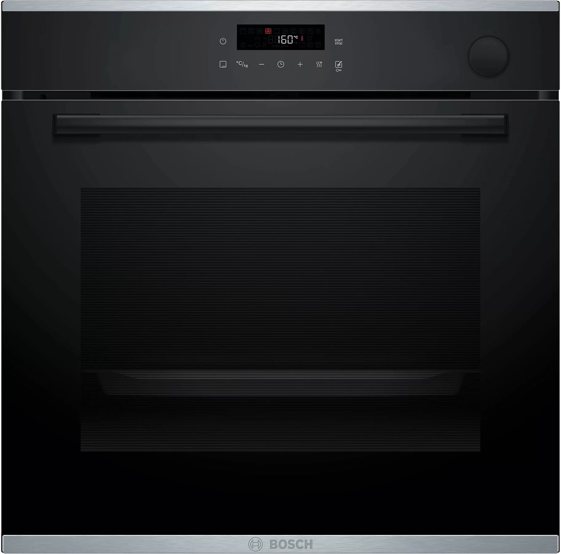 Духовой шкаф Bosch HRG212BB3 (Serie4 / 71 л / до 275 °C / Черное стекло / Гриль / Съемные напр. / AddedSteam / Сенсорное управление / A)-0