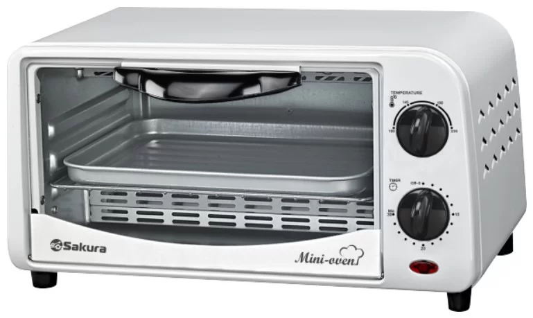 Мини-печь Sakura SA-7018W (10 л/ 1000 Вт/ белая)-0