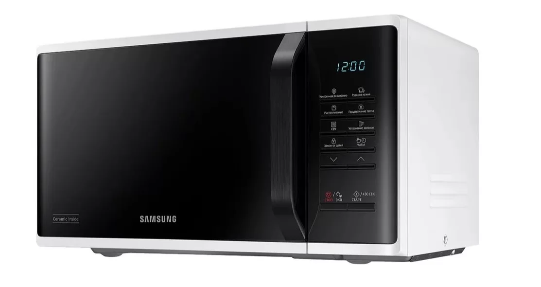 Микроволновая печь Samsung MS23K3513AW (23 л, 800 Вт, переключатели кнопки, дисплей, белый)-0