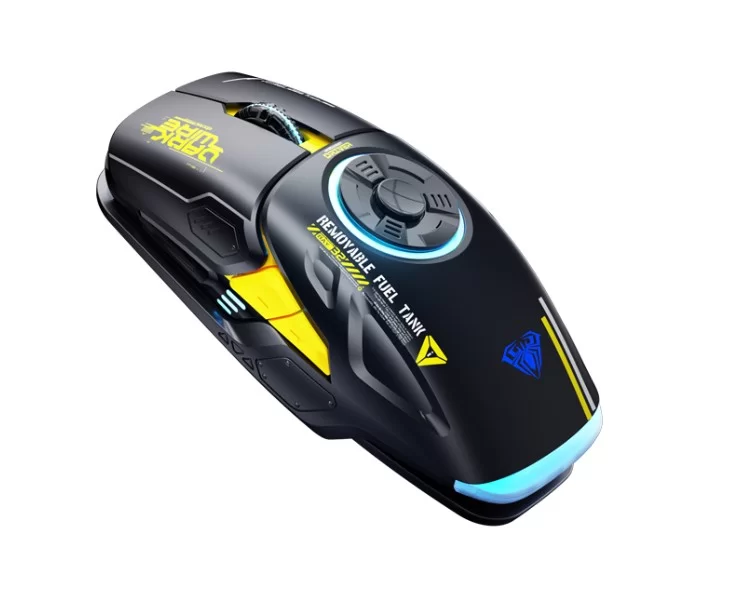 Игровая проводная/беспроводная мышь AULA H530, 4800dpi, черная-0