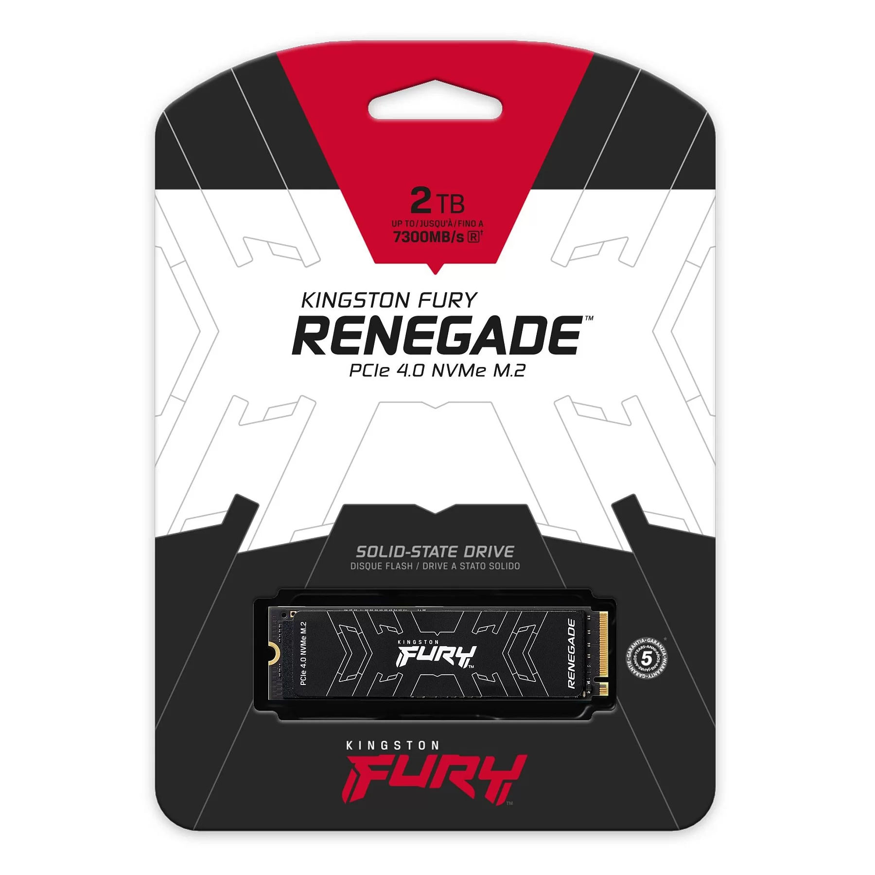 Жесткий диск SSD M.2 2TB Kingston  FURY Renegade  PCIe 4 x4 R7300/W7000Mb/s SFYRD/2000G 2000 TBW-0