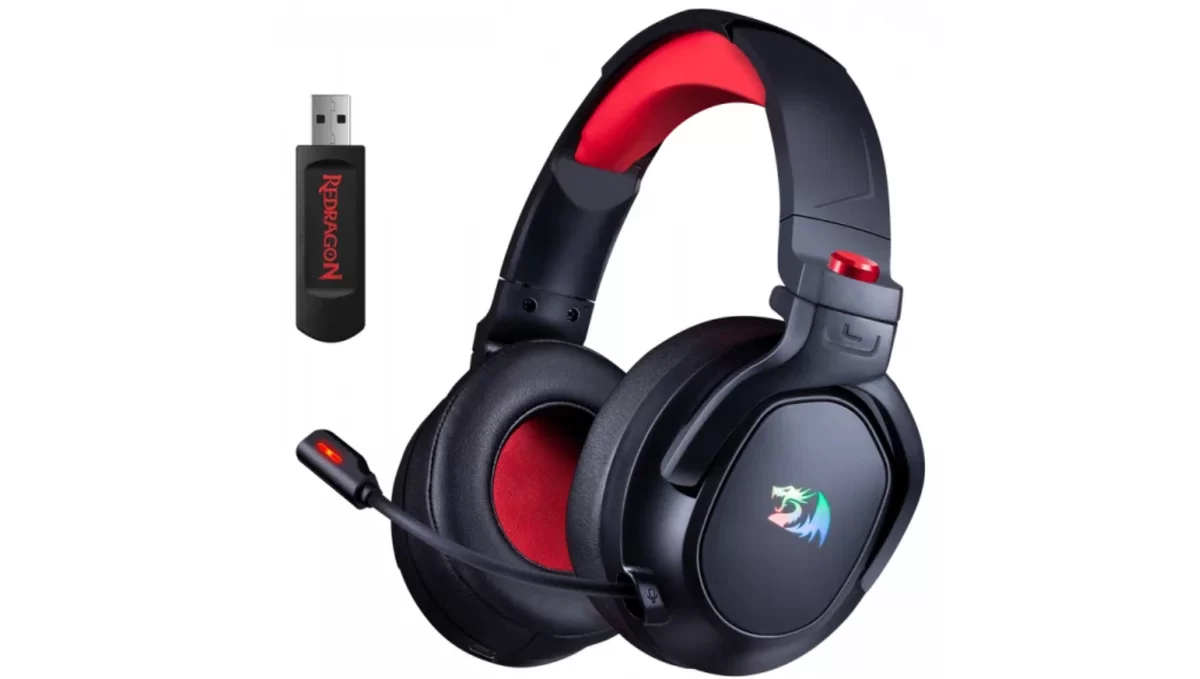 Беспроводные игровые наушники Redragon Nomen RGB, (объемный звук 7.1, кабель 1.7м, RGB), Черные-0
