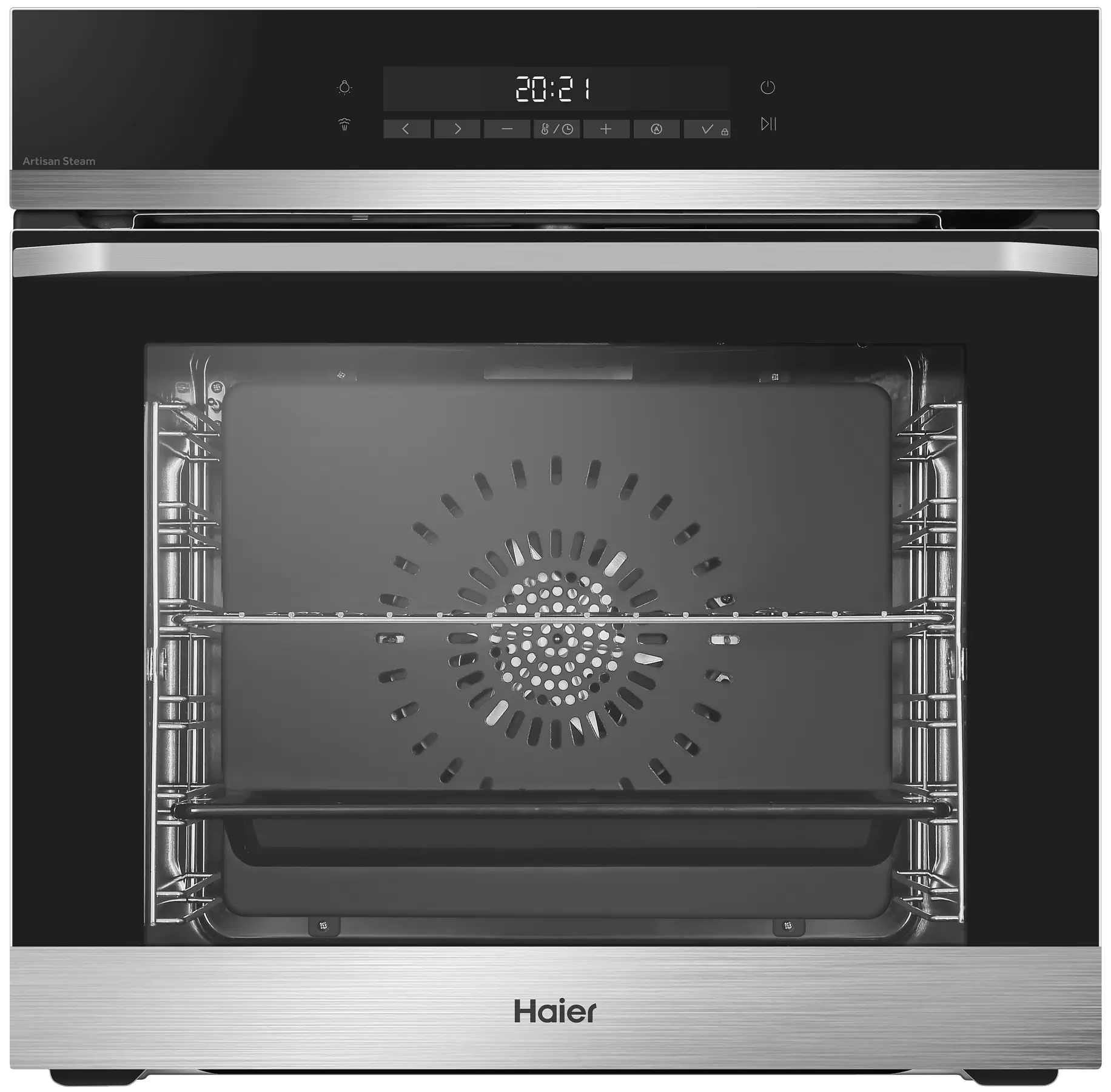 Духовой шкаф Haier HOQ-F5AABX (72 л / Чёрный+нерж. сталь / Гриль / Телескоп.напр.(x2) / AquaClean / A+)-0