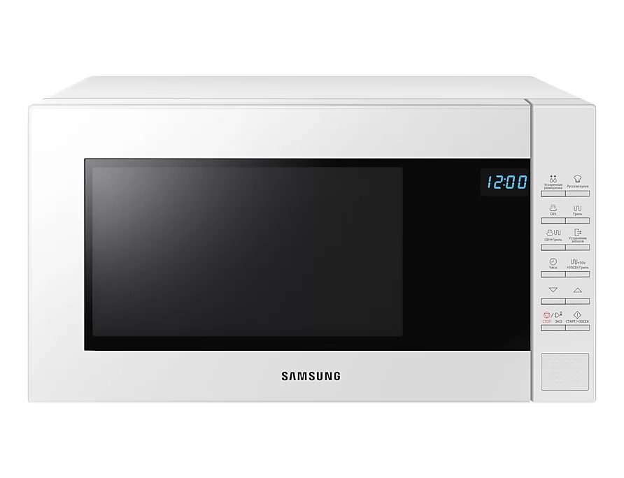 Микроволновая печь Samsung MC28H5013AW (28 л, 900 Вт, переключатели сенсор, гриль, конвекция, дисплей, белый)-1
