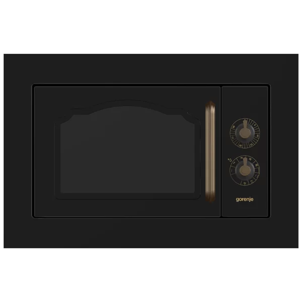 Микроволновая печь встраиваемая Gorenje BM235CLB (Classico / Чёрный / 23 л / Ширина - 59,2 см / 800 Вт / гриль 1100 Вт / EasyClean)-0