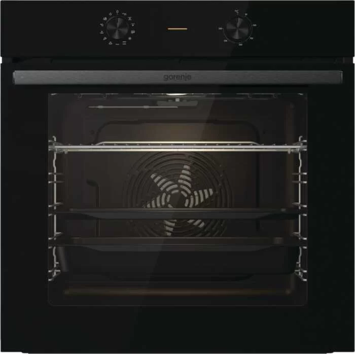Духовой шкаф Gorenje BO6717E03BG (Essential / 77 л / до 300 °C / Чёрный, стекло / AquaClean / PerfectGrill / съемные направляющие / А)-0