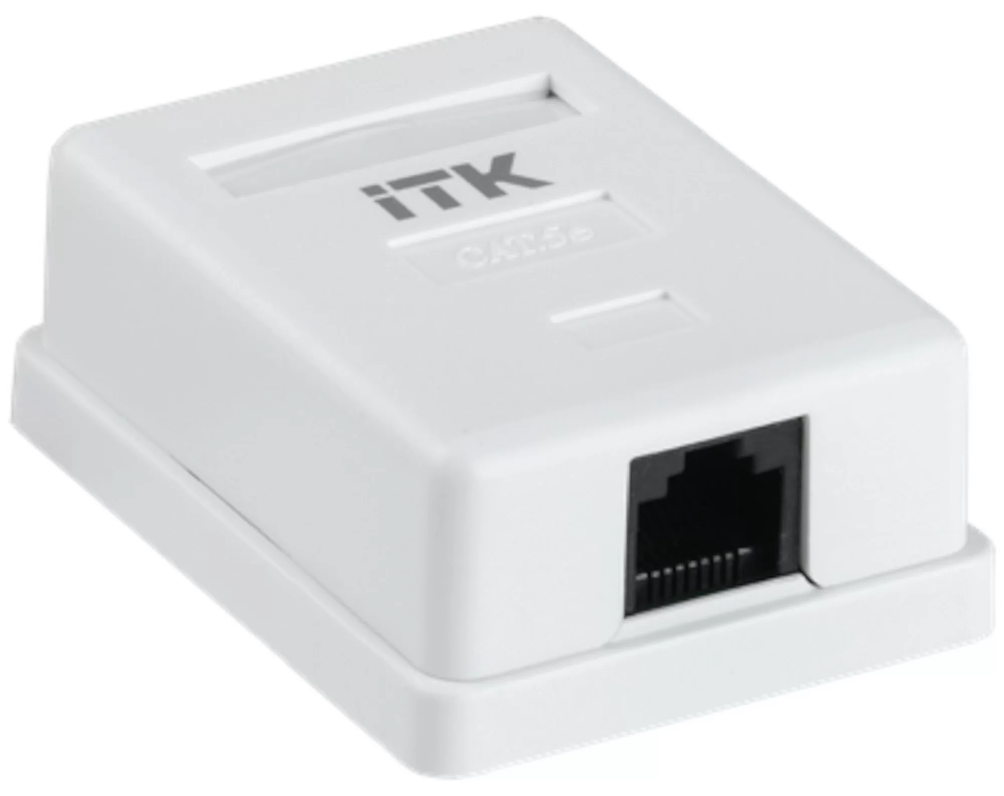 Розетка ITK (CS2-1C5EU-12) настен.RJ45 1 кат.5E UTP бел.-0