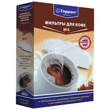 Фильтр бумажный для кофеварок Topperr №4 3012 отбеленный-0