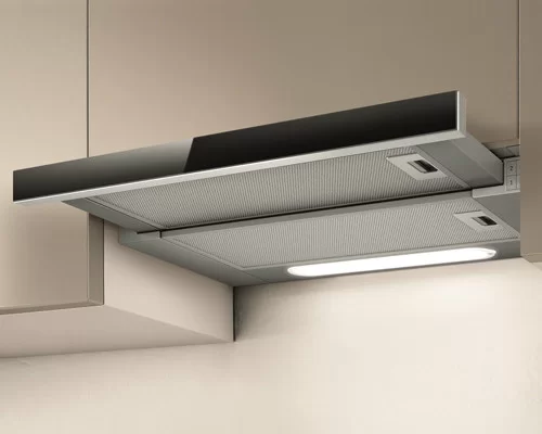 Вытяжка телескопическая Elica Elite 14 Lux GRVT/A/90 (650 м³/ч / 121 Вт / LED освещение 2x3 Вт / ширина - 89.8 см / черное стекло + нерж.)-0