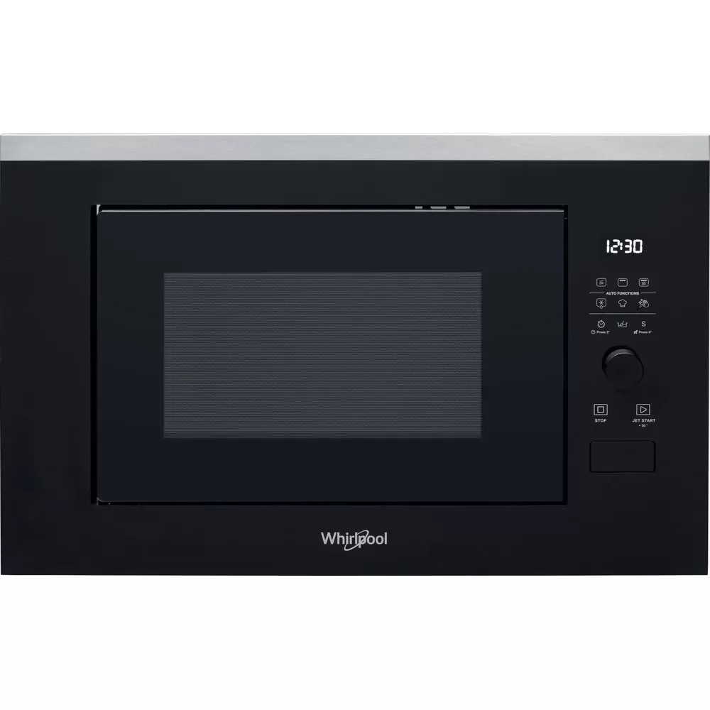Микроволновая печь встраиваемая Whirlpool WMF250G (Чёрная / 25 литров / ширина - 59,4 см / 900 Вт / Гриль - 1000 Вт / JetDefrost 3D)-0