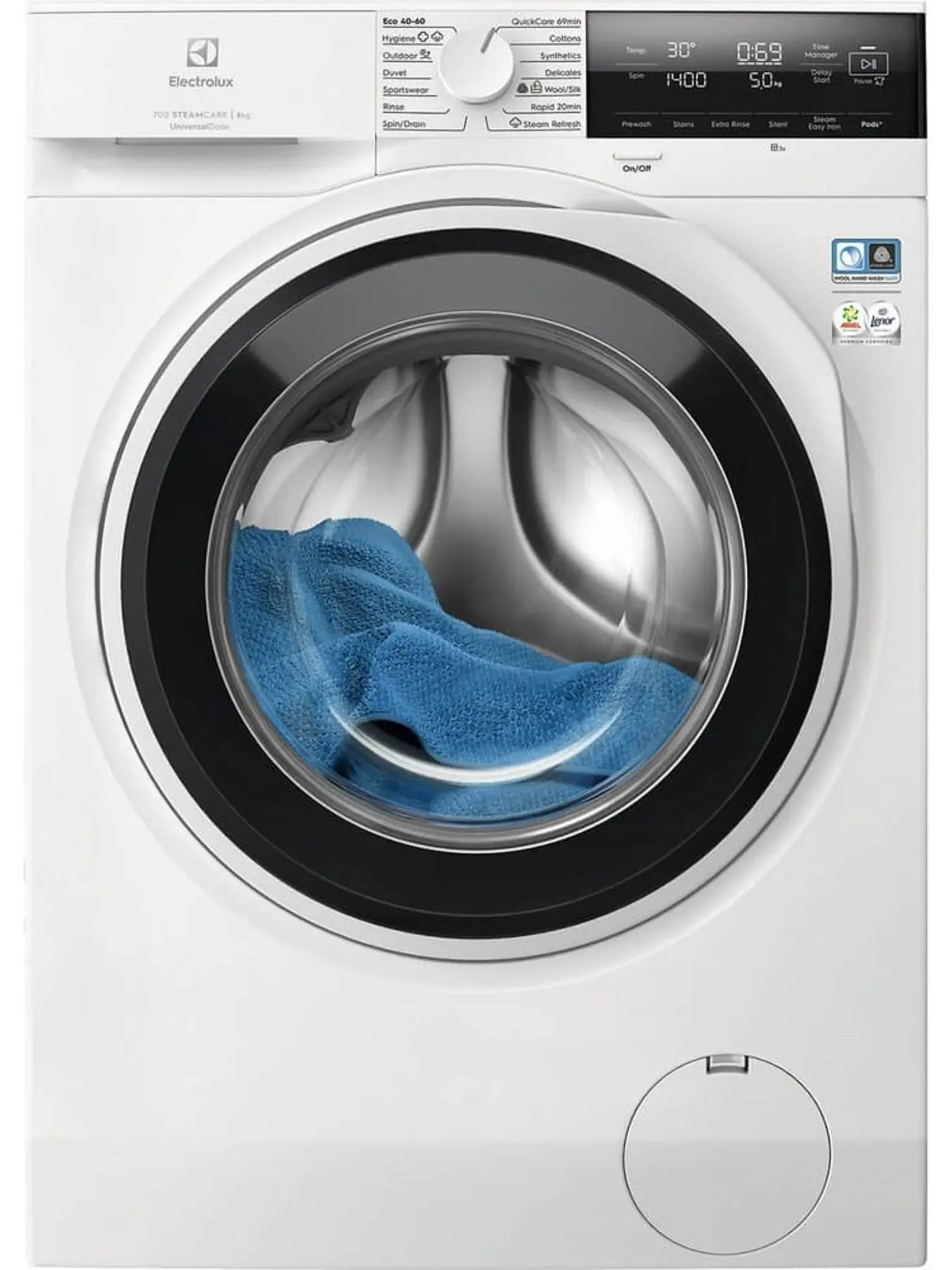 Стиральная машина Electrolux EW7F3484UE (PerfectCare 700 / 57.2-60.1см / 8кг / 1400об / пар / AbsoluteCare / UniversalDose / Inverter / А+++)-0