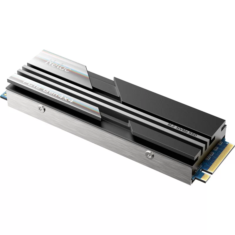 Жесткий диск SSD M.2 500 ГБ Netac NV5000 с радиатором NVMe PCI-E 4.0 x4, TLC, R4800/W2700 МБ/с, 2280, 320 TBW (NT01NV5000-500-E4X)-0