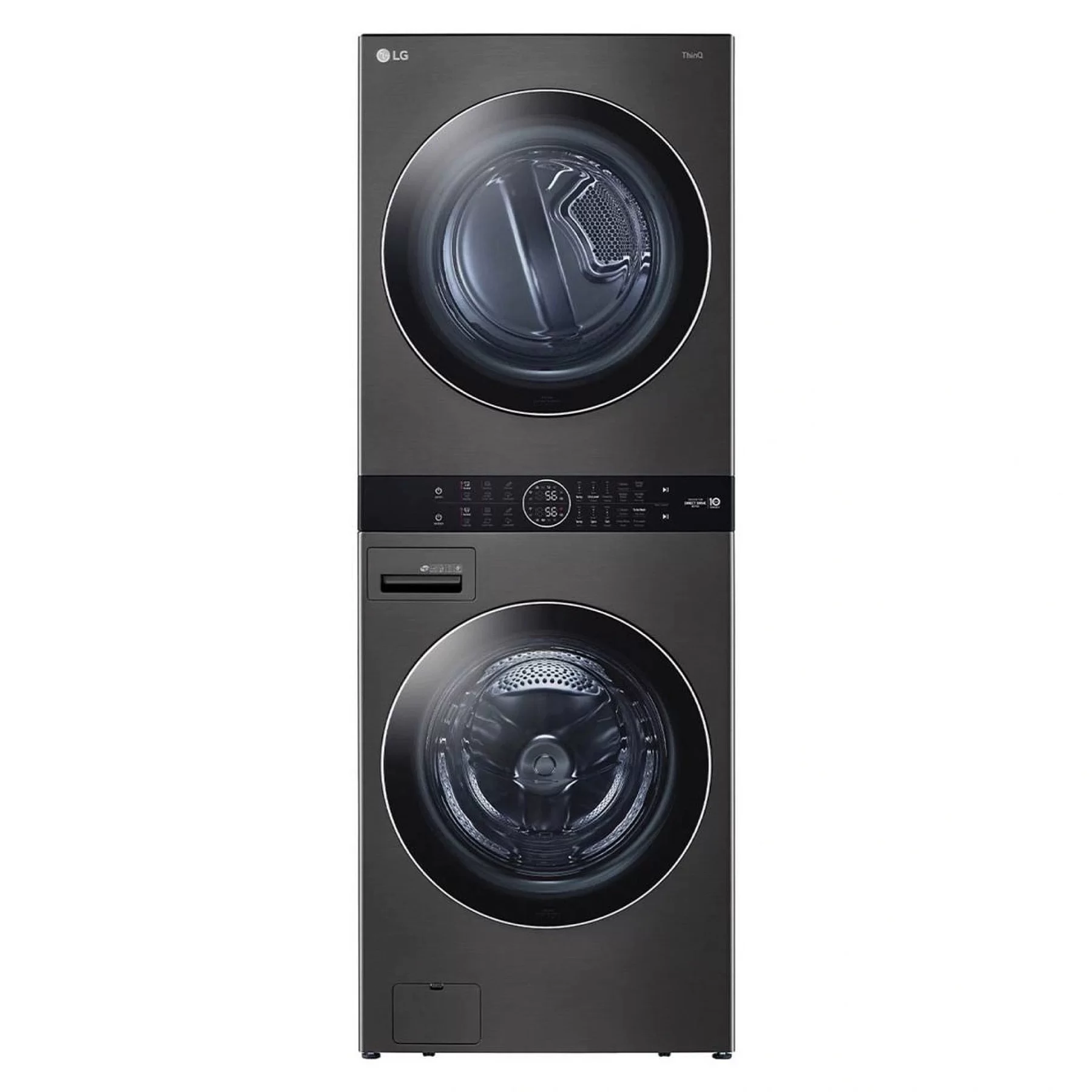 Стирально-сушильная машина LG WT1310YJ (WashTower / 77см / 13/10кг / 1400об / пар / AI DD / TurboWash™360 / Wi-Fi / Inverter DD / A+++ / Чёрная)-0