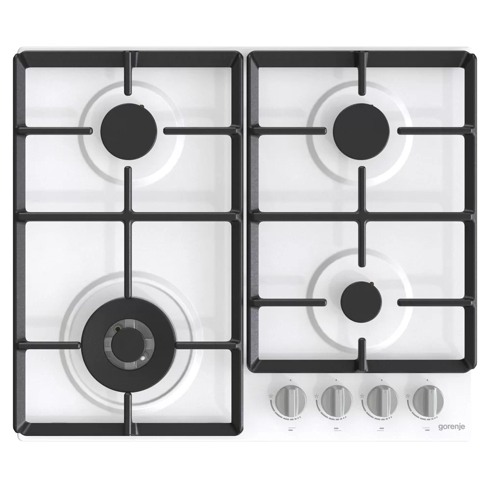 Поверхность газовая Gorenje GW641EXW (Essential / белый / нержавеющая сталь / эмаль / XtraSurface / WOK)-5